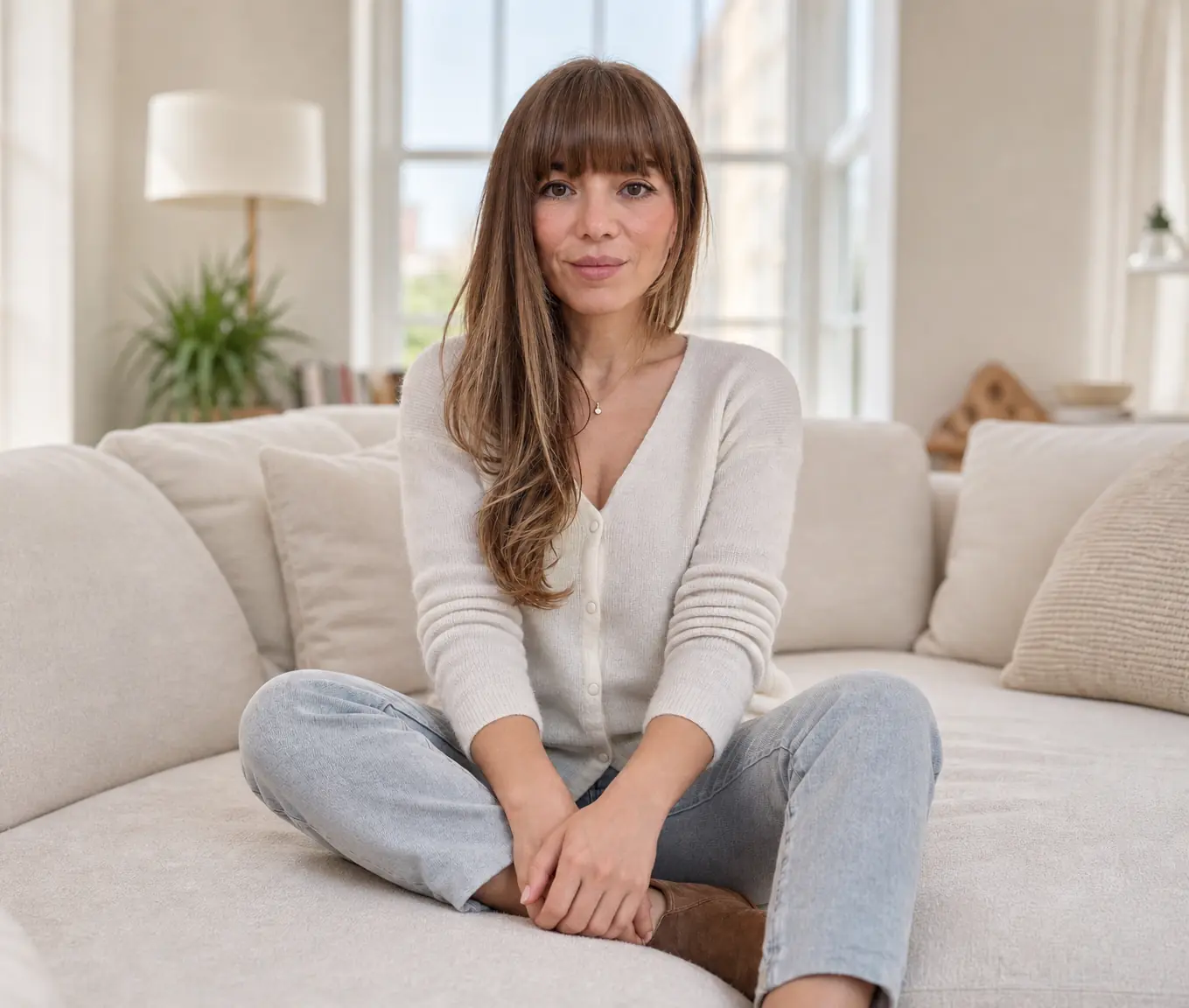 Angelica Videla, certified baby and toddler sleep consultant, at home