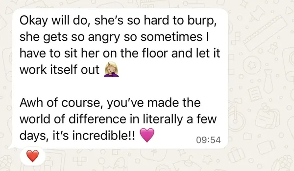 Parent celebrating sleep progress